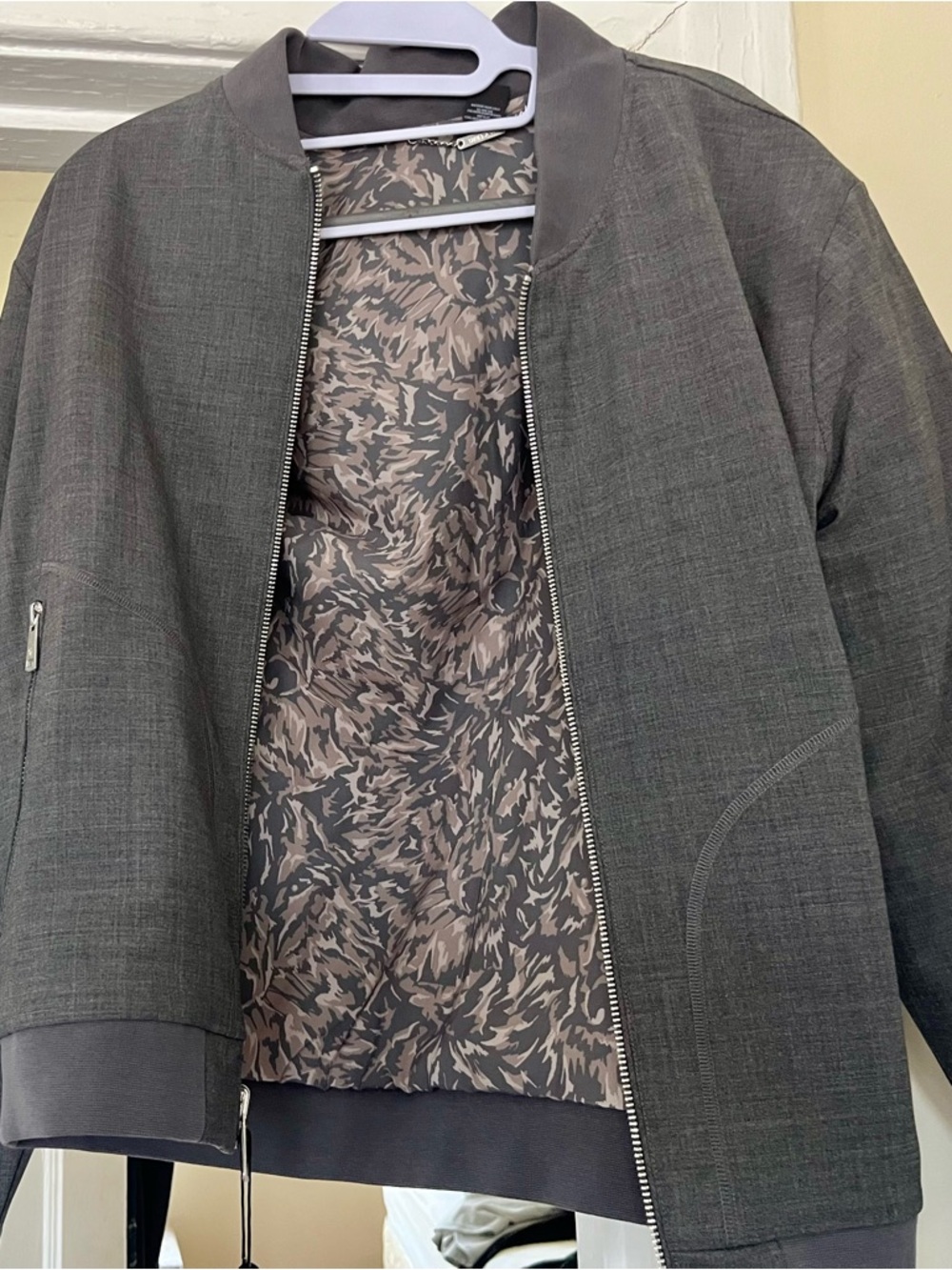 Greyson Reversible Serrano Bomber Jacket NWT Medium Smoke Heather
